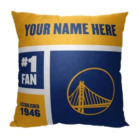 [Personalization Only] OFFICIAL NBA Colorblock Personalized Pillow - Golden State Warriors