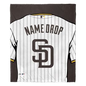 [Personalization Only] OFFICIAL MLB Jersey Personalized Silk Touch Throw Blanket - Padres