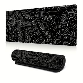 Abstract Line Large Gaming E-sports Computer Oversized Extended Thickened Mouse Pad, Desktop Mat Desk Pad, Non-slip Mouse Pad