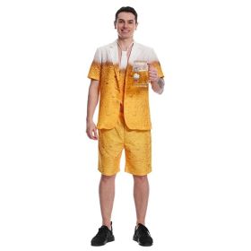 Funny Beer Shirt For Man Summer Sport Short Pants Carnival Halloween Personalities Cosplay Costumes (size: XS)